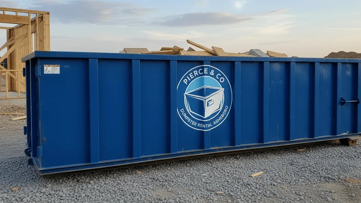 Yard Waste Dumpster Rental in Asheboro, NC &mdash; Pierce & Co Dumpster Rental Asheboro